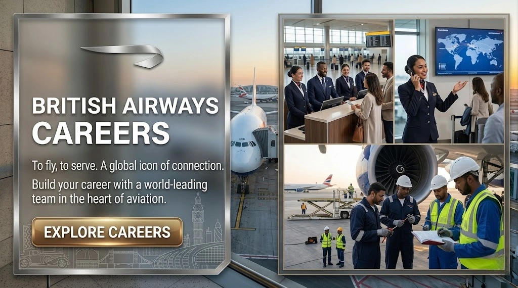 British Airways Careers UAE 2026 | Cabin Crew, Ground Operations & Engineering Jobs Dubai