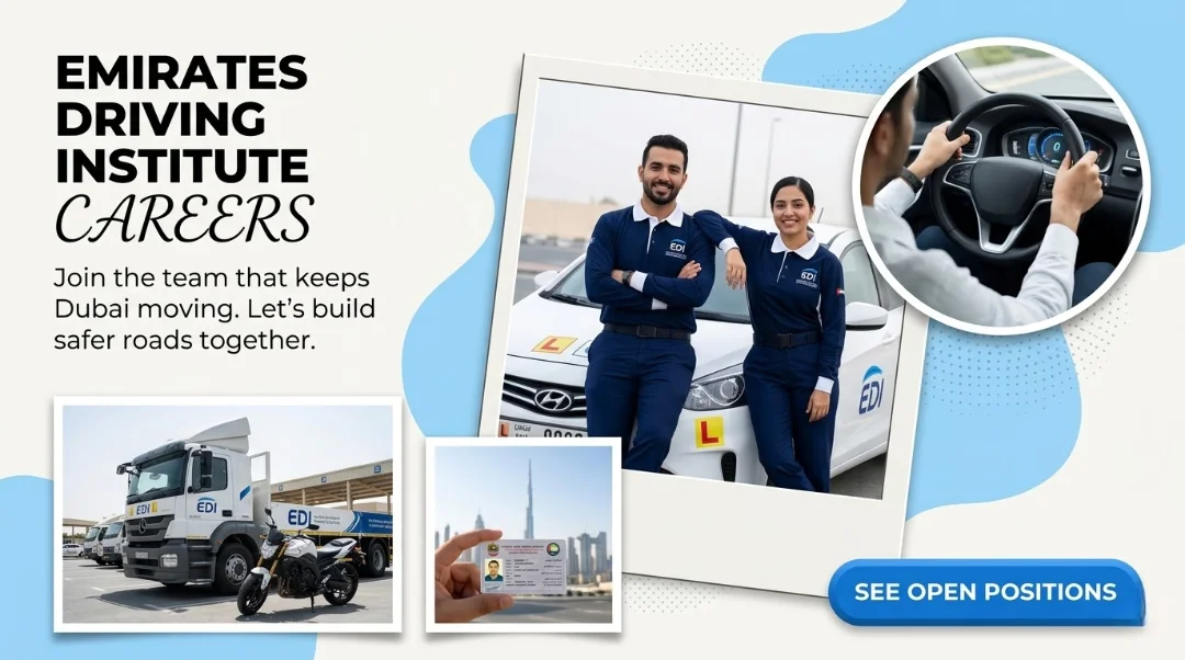 Emirates Driving Institute Careers 2026 | RTA Driving Instructor, Fleet Mechanic & Admin Jobs
