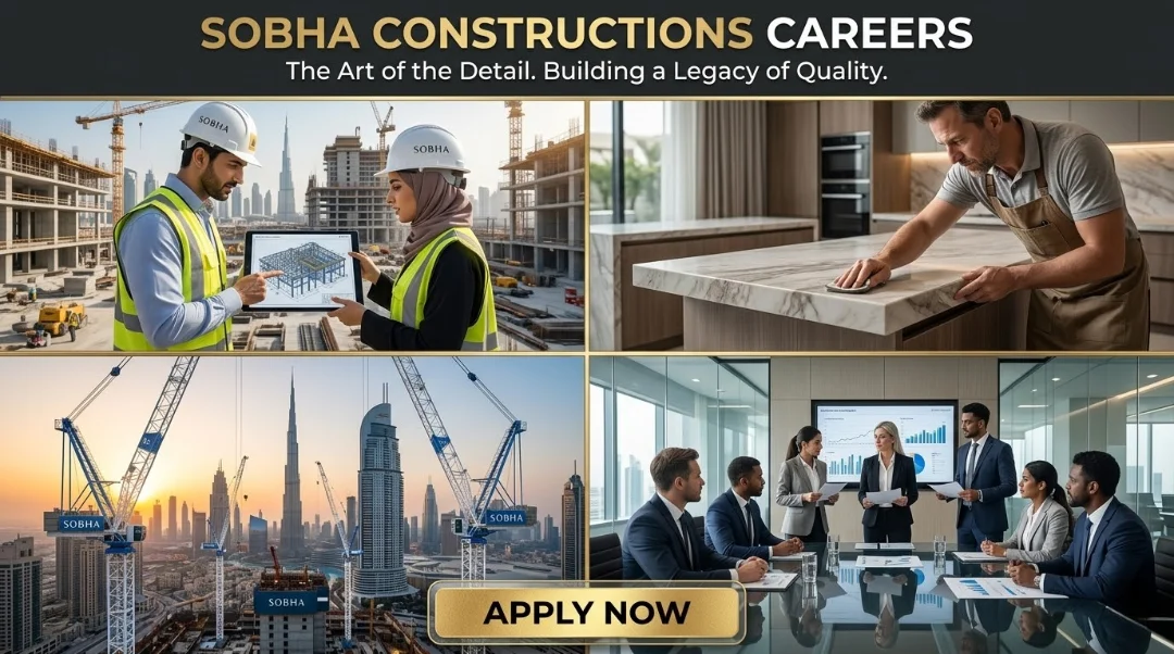 SOBHA Constructions Careers 2026 | Civil Engineer, MEP Technician & Site Jobs in Dubai