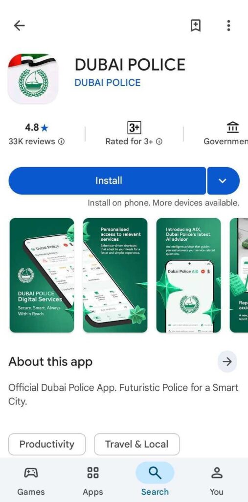 Dispute Traffic Fines in Dubai via Dubai Police mobile app