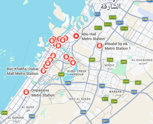 Dubai Metro Green Line Timing and Stations