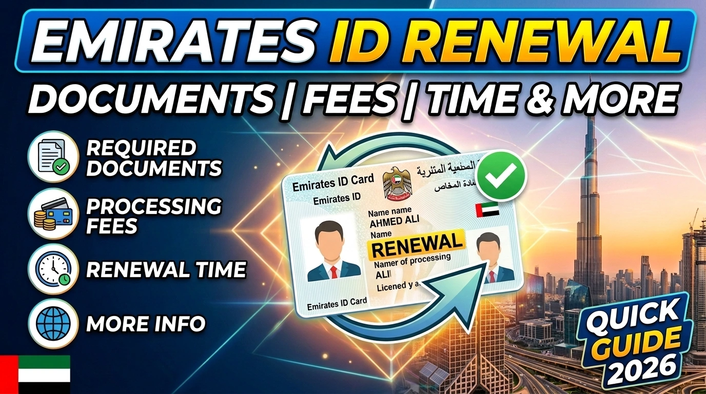Emirates ID Renewal in UAE: Requirements, Fees, Time & More