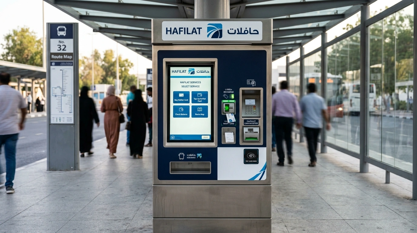 Hafilat Balance Check via Ticket Vending Machine