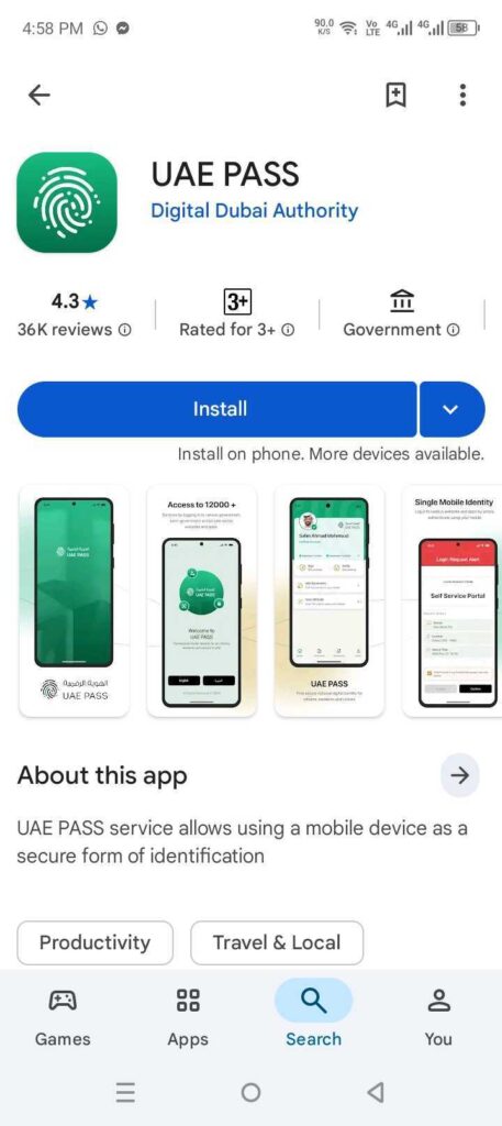 Official UAE Pass app