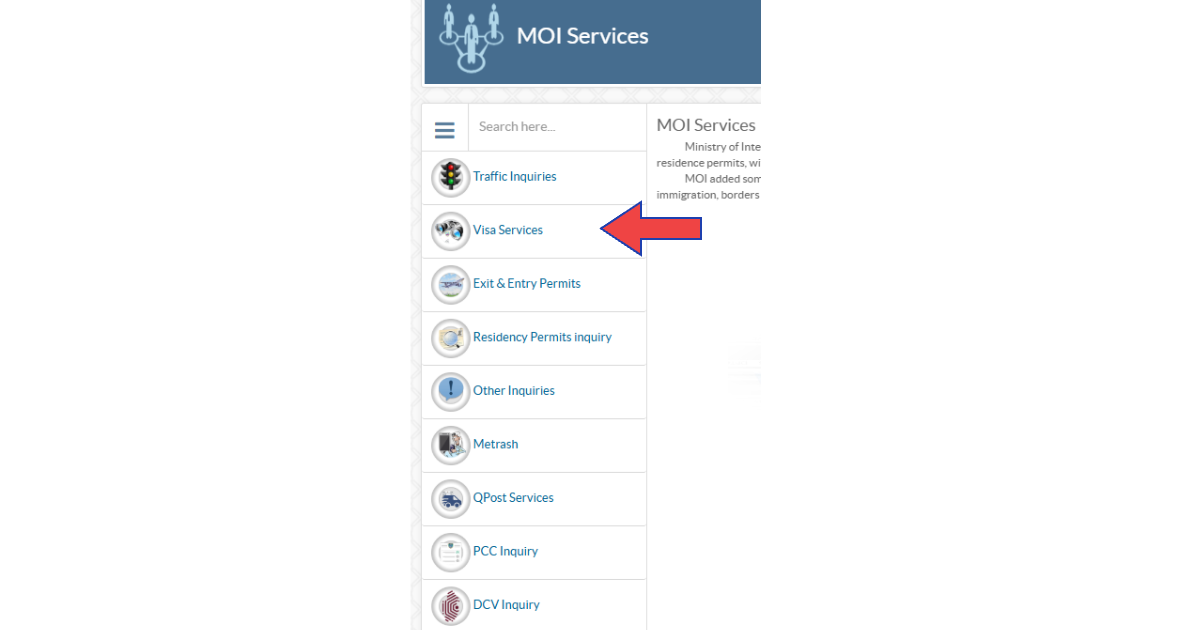 Qatar Visa Status Check Online via MOI Portal