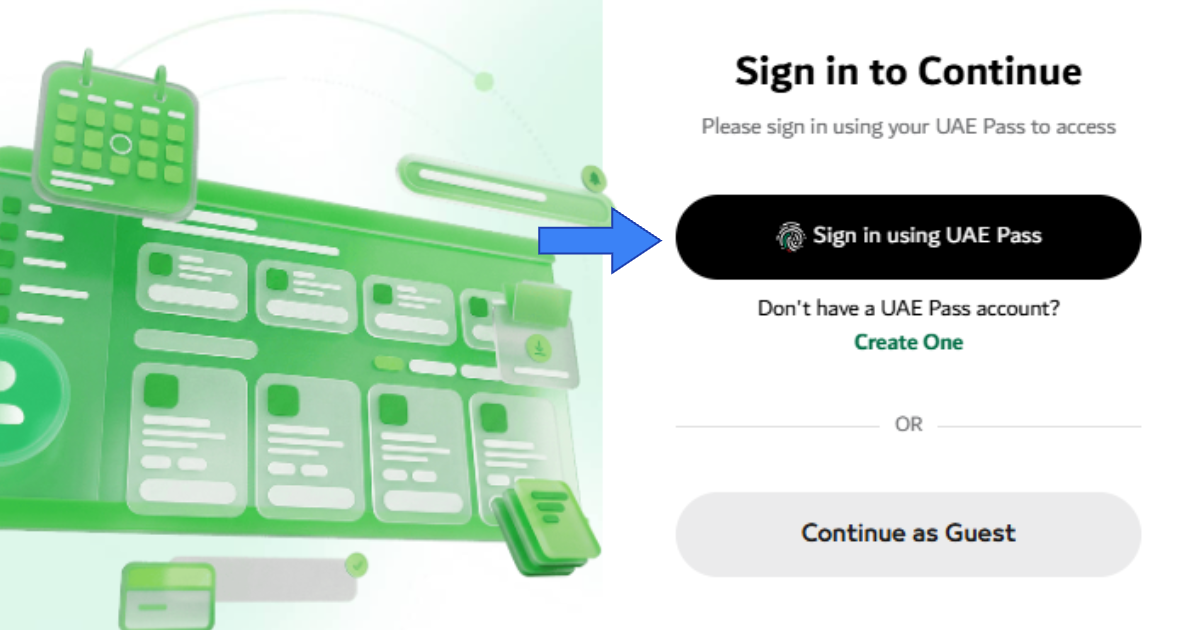 RTA Dubai Fine login with UAE Pass
