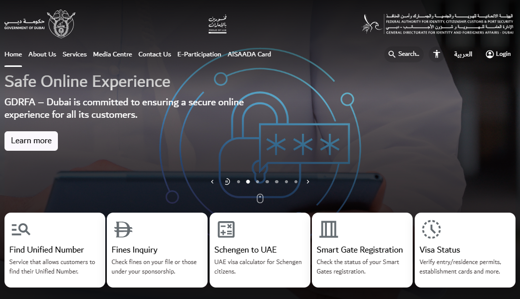 UAE-Travel-Ban-Check-Online-via-GDRFA-Website