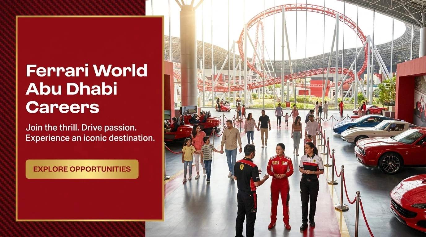 Ferrari World Abu Dhabi Careers 2026 Theme Park and Ride Attendant Jobs