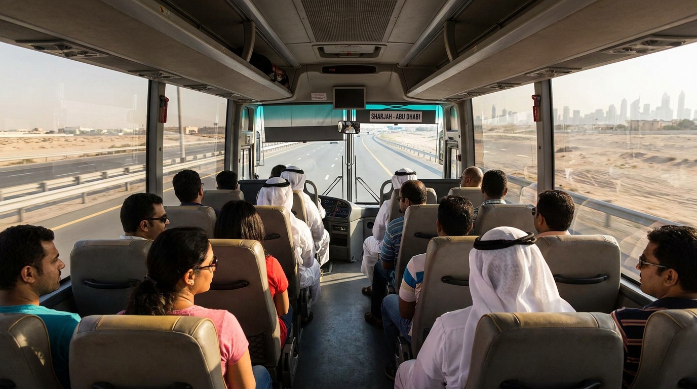 Sharjah to Abu Dhabi Bus Route 117