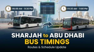 Sharjah to Abu Dhabi Bus Timings 2026: Route 117, Fares, Stops and Everything You Need to Know